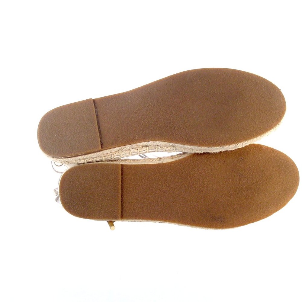 MAIDEN LANE Ivory Nubuck Lace Up Espadrilles - Picture 5 of 7
